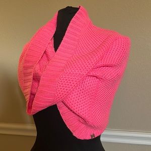 Victoria secret angel knit hot pink scarf